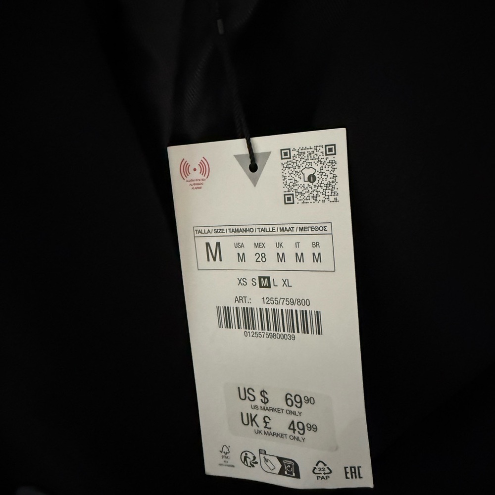 Zara Women's Black Double-Breasted Jacket - Picture 4 of 5